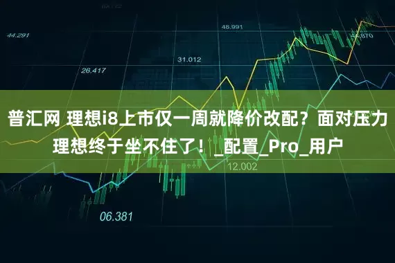 普汇网 理想i8上市仅一周就降价改配？面对压力理想终于坐不住了！_配置_Pro_用户