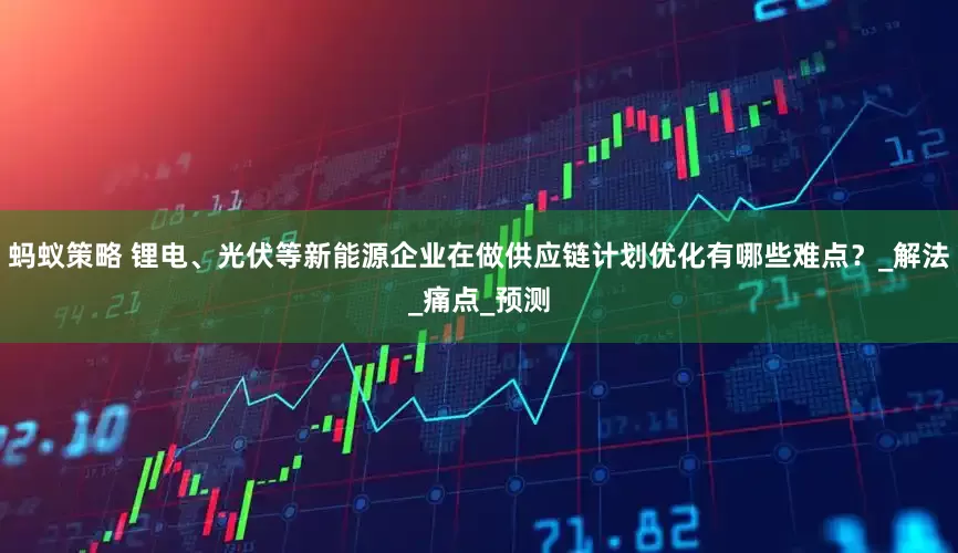 蚂蚁策略 锂电、光伏等新能源企业在做供应链计划优化有哪些难点？_解法_痛点_预测