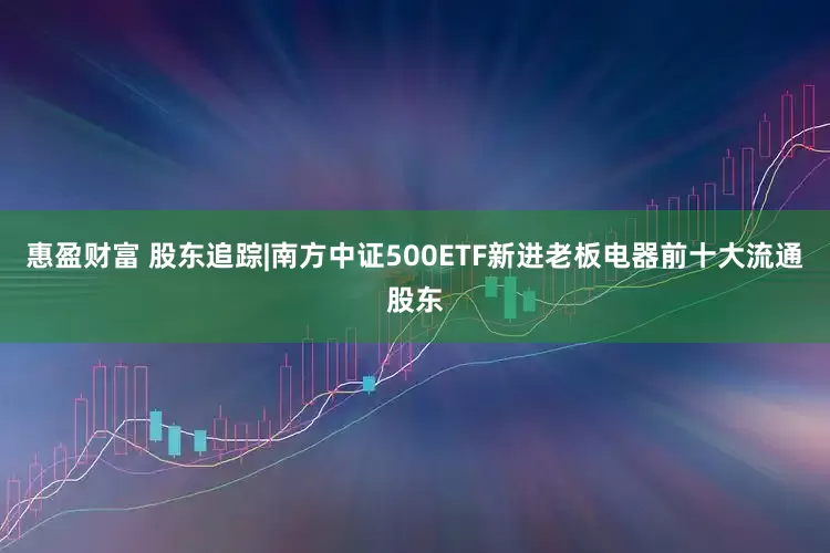 惠盈财富 股东追踪|南方中证500ETF新进老板电器前十大流通股东